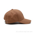 Benutzerdefinierte 6 Panel Brown Baseball Cap